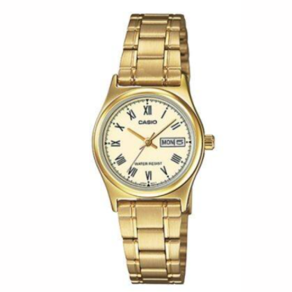 Casio General  LTP-V006G-9B Women's Gold Tone Standard Stainless Steel Analog Watch